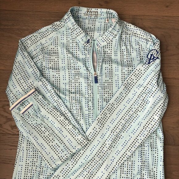 Lopez Jazzy Athletic Activewear Desert Dry Full Zip Golf Jacket Blue Sz S NWOT - Picture 9 of 14